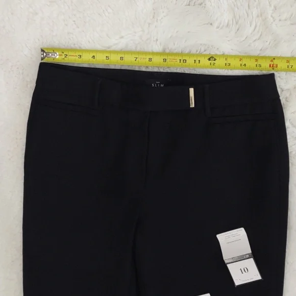 White House Black Market Black Slim Crop Pants, Size 10. - Picture 9 of 16